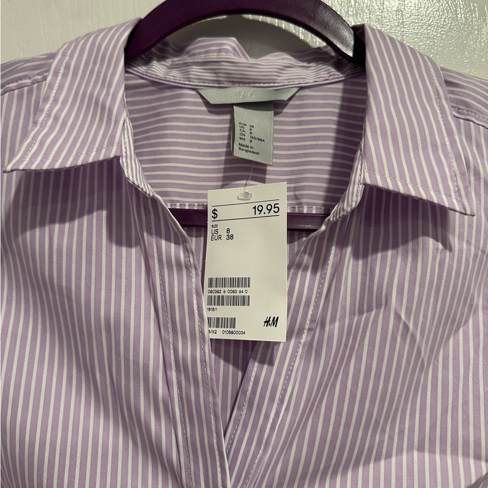 NWT H&M Long Sleeve Button Down Dress Shirt - Picture 4 of 11